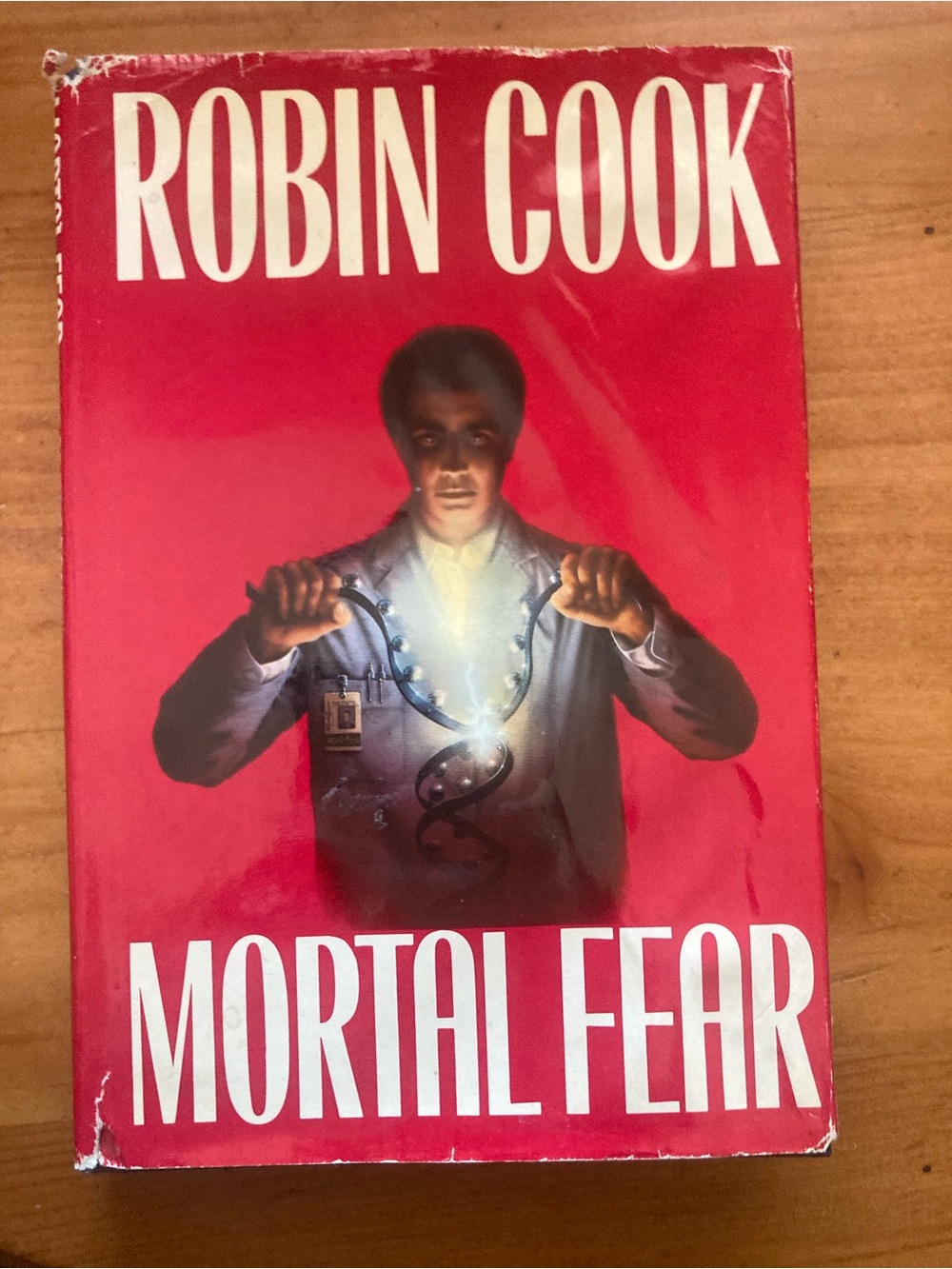 Robin Cook "Mortal Fear" Hardcover Book - Red Cover